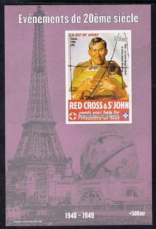 Guinea - Conakry 1998 Events of the 20th Century 1940-1949 The Red Cross during WW2 perf souvenir sheet unmounted mint. Note this item is privately produced and is offered purely on its thematic appeal, stamps on , stamps on  stamps on millennium, stamps on  stamps on eiffel tower, stamps on  stamps on red cross, stamps on  stamps on  ww2 , stamps on  stamps on 