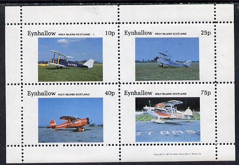 Eynhallow 1981 Bi-Planes #1 perf  set of 4 values (10p to 75p) unmounted mint, stamps on aviation