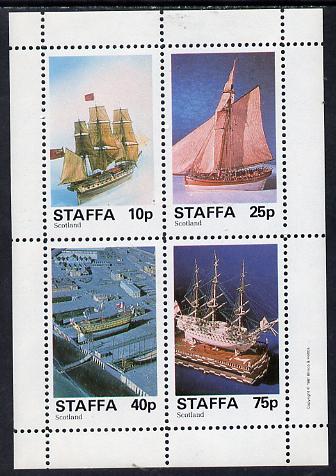 Staffa 1981 Model Ships perf  set of 4 values (10p to 75p) unmounted mint, stamps on , stamps on  stamps on ships   crafts