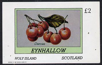 Eynhallow 1982 Fruit (Cherries) imperf deluxe sheet (£2 value) unmounted mint, stamps on fruit   food