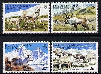 Falkland Islands Dependencies 1982 Reindeer set of 4 unmounted mint, SG 98-101, stamps on animals, stamps on deer