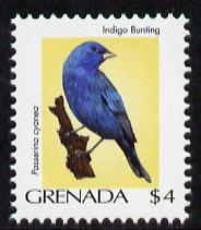 Grenada 2000 Birds $4 Indigo Bunting unmounted mint, SG 4292, stamps on birds
