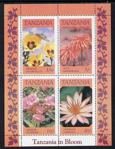 Tanzania 1986 Flowers  m/sheet unmounted mint SG MS 478