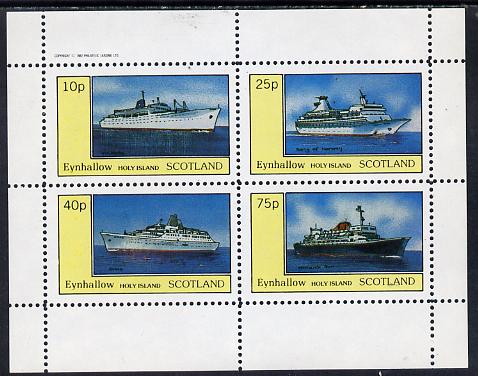 Eynhallow 1982 Ships (Victoria, Song of Norway, Atlas & Monarch Sun) perf  set of 4 values (10p to 75p) unmounted mint, stamps on , stamps on  stamps on ships