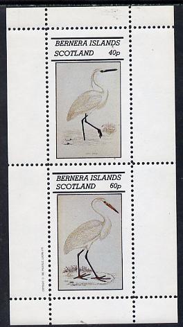 Bernera 1982 Herons perf  set of 2 values (40p & 60p) unmounted mint, stamps on , stamps on  stamps on birds   heron