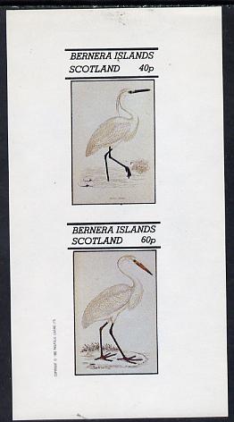 Bernera 1982 Herons imperf  set of 2 values (40p & 60p) unmounted mint, stamps on birds   heron