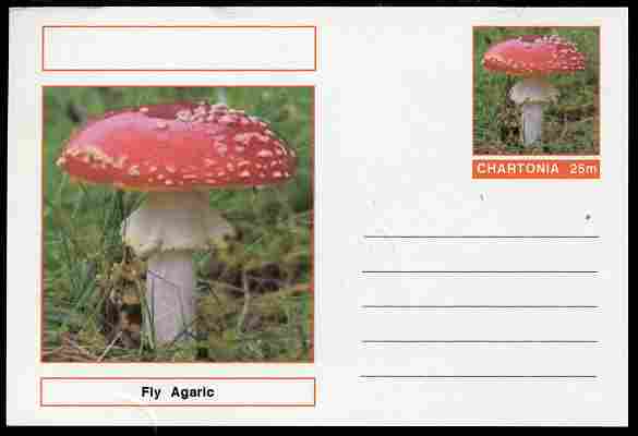 Chartonia (Fantasy) Fungi - Fly Agaric postal stationery card unused and fine, stamps on , stamps on  stamps on fungi