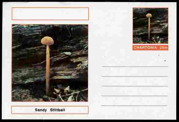 Chartonia (Fantasy) Fungi - Sandy Stiltball postal stationery card unused and fine, stamps on fungi