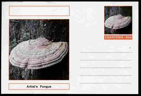 Chartonia (Fantasy) Fungi - Artist's Fungus postal stationery card unused and fine, stamps on , stamps on  stamps on fungi