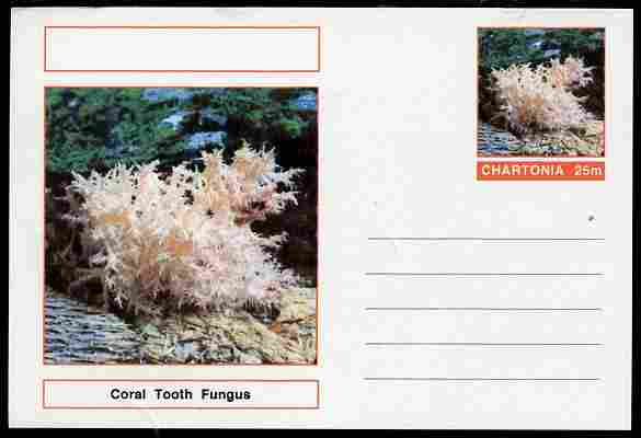 Chartonia (Fantasy) Fungi - Coral Tooth Fungus postal stationery card unused and fine, stamps on fungi