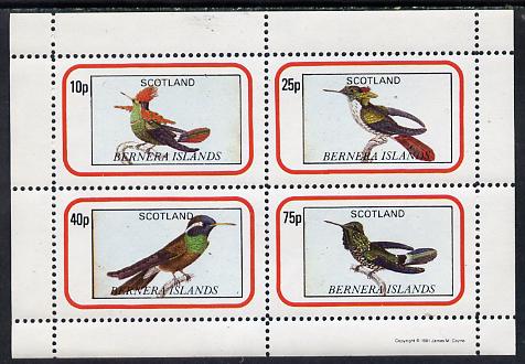 Bernera 1981 Exotic Birds perf  set of 4 values (10p to 75p) unmounted mint, stamps on , stamps on  stamps on birds