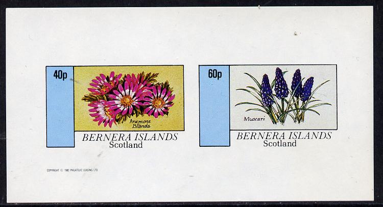 Bernera 1982 Flowers #03 (Anemone & Muscari) imperf  set of 2 values (40p & 60p) unmounted mint, stamps on , stamps on  stamps on flowers