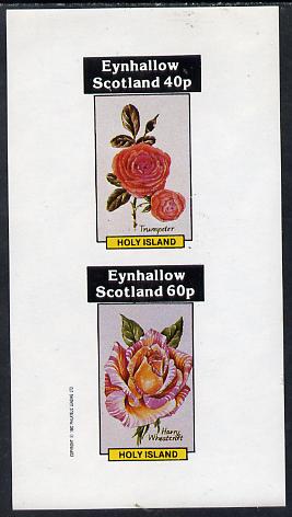 Eynhallow 1982 Roses (Trumpeter & Harry Wheatcroft) imperf  set of 2 values (40p & 60p) unmounted mint, stamps on , stamps on  stamps on flowers    roses