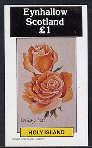 Eynhallow 1982 Roses (Whisky Mac) imperf souvenir sheet (£1 value) unmounted mint, stamps on , stamps on  stamps on flowers    roses