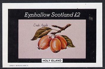 Eynhallow 1982 Fruit (Crab Apple) imperf deluxe sheet (£2 value) unmounted mint, stamps on fruit