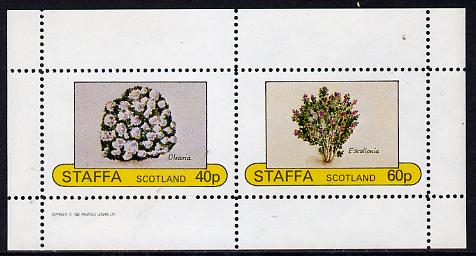 Staffa 1982 Flowers #05 (Olearia & Escallonia) perf  set of 2 values (40p & 60p) unmounted mint