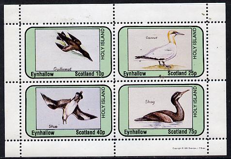 Eynhallow 1981 Sea Birds (Guillemot, Gannet, Skua & Shag) perf  set of 4 values (10p to 75p) unmounted mint, stamps on , stamps on  stamps on birds