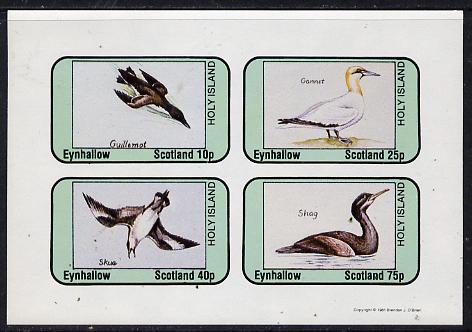 Eynhallow 1981 Sea Birds (Guillemot, Gannet, Skua & Shag) imperf  set of 4 values (10p to 75p) unmounted mint , stamps on , stamps on  stamps on birds