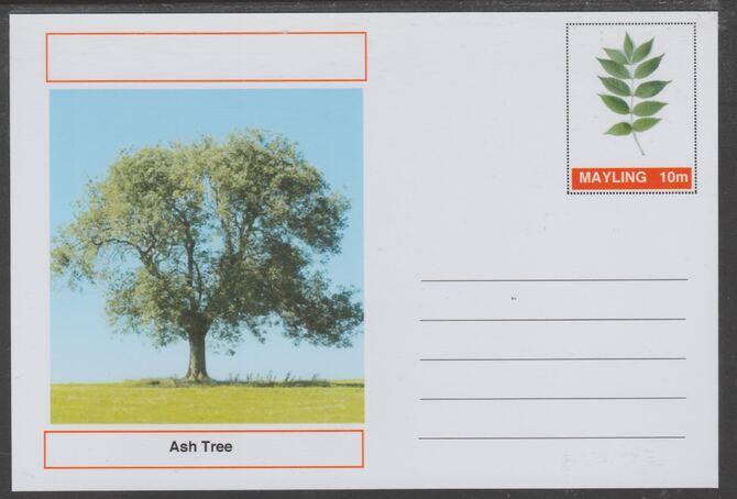 Mayling (Fantasy) Trees - Ash - glossy postal stationery card unused and fine, stamps on , stamps on  stamps on trees