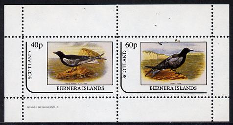 Bernera 1982 Birds #11 (Black Terns) perf  set of 2 values (40p & 60p) unmounted mint, stamps on , stamps on  stamps on birds