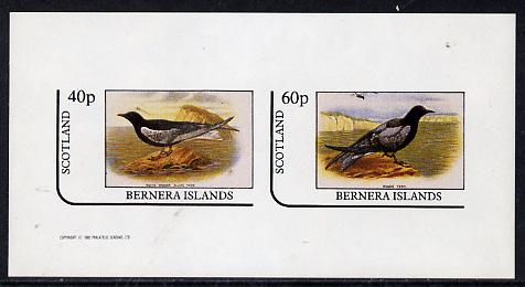 Bernera 1982 Birds #11 (Black Terns) imperf  set of 2 values (40p & 60p) unmounted mint, stamps on birds