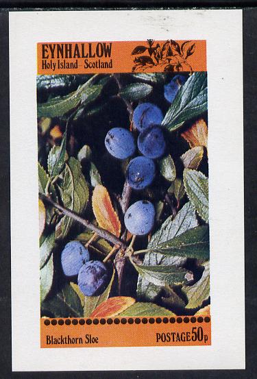 Eynhallow 1974 Fruit (Sloe) imperf souvenir sheet (50p value) unmounted mint, stamps on fruit