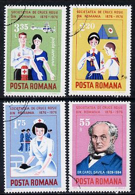 Rumania 1976 Centenary of Red Cross cto set of 4, Mi 3336-39, SG 4211-14*, stamps on , stamps on  stamps on medical   red cross           nurses