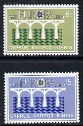 Cyprus 1984 Europa set of 2, SG 632-33 unmounted mint*, stamps on europa   
