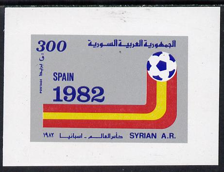 Syria 1982 Football World Cup m/sheet unmounted mint, SG MS 1528, stamps on , stamps on  stamps on sport  football