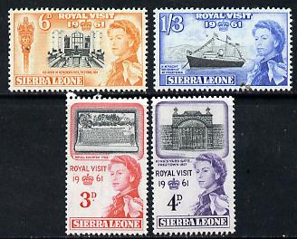 Sierra Leone 1961 Royal Visit set of 4 unmounted mint, SG 236-39, stamps on , stamps on  stamps on royalty, stamps on royal visit   