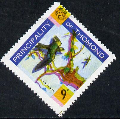 Thomond 1960 Martin 9d (Diamond-shaped) showing yellow misplaced by 2mm giving double impression unmounted mint*, stamps on , stamps on  stamps on birds   