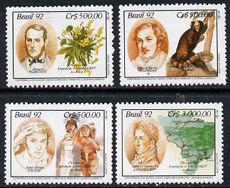 Brazil 1992 UN Conference on Environment #2 set of 4 unmounted mint, SG 2532-35*, stamps on united nations    environment, stamps on vets, stamps on   maps    flowers    animals    science