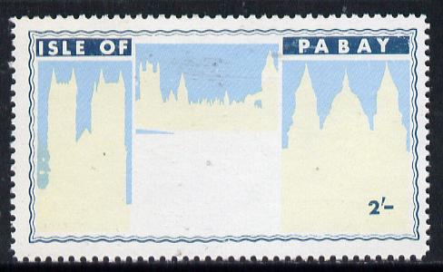 Pabay 1968 Churchill 2s with black (Churchill & main design) omitted (slight set-off on gummed side), stamps on churchill  personalities 