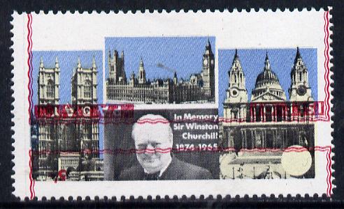 Pabay 1968 Churchill 5s with red (frame, name & value) inverted (unmounted mint with slight set-off on gummed side), stamps on churchill  personalities