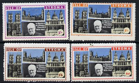 Stroma 1968 Churchill perf set of 4 unmounted mint, stamps on , stamps on  stamps on churchill  personalities 