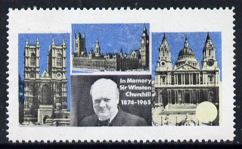 Pabay or Stroma 1968 Churchill with identifying colour (frame, name & value) omitted (slight set-off on gummed side), stamps on churchill  personalities 