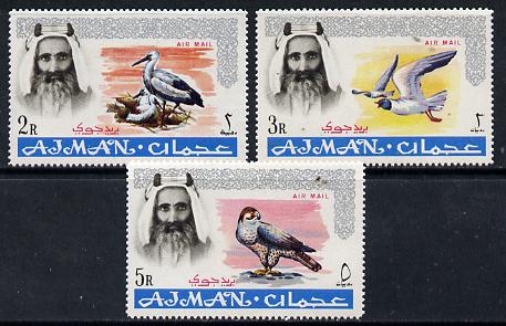 Ajman 1965 Birds perf set of 3 from 