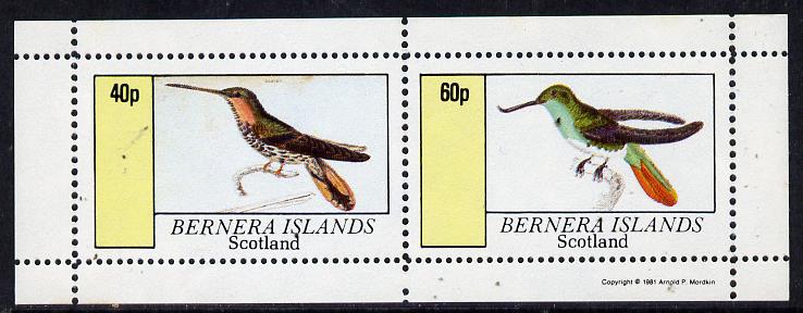 Bernera 1981 Hummingbirds perf,set of 2 values (40p & 60p) unmounted mint, stamps on , stamps on  stamps on birds     humming-birds, stamps on  stamps on hummingbirds