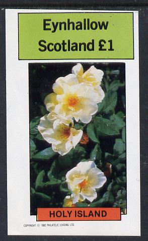 Eynhallow 1982 Roses imperf souvenir sheet (£1 value) unmounted mint, stamps on flowers   roses