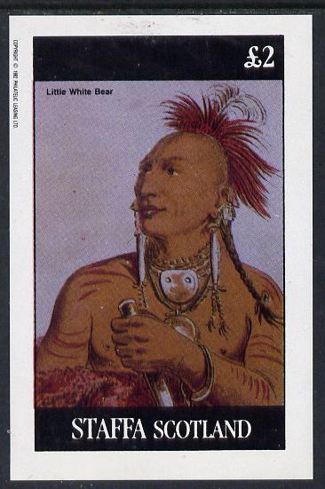 Staffa 1982 N American Indians #02 imperf deluxe sheet unmounted mint (Â£2 value), stamps on cultures    indians   americana, stamps on wild-west, stamps on wild west