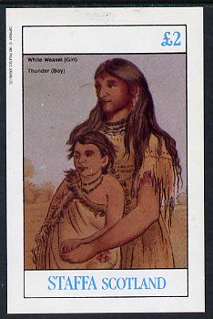 Staffa 1982 N American Indians #03 imperf deluxe sheet unmounted mint (£2 value), stamps on cultures    indians   americana, stamps on wild-west, stamps on wild west