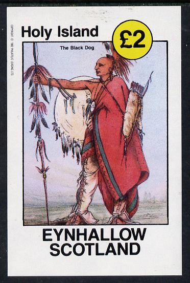 Eynhallow 1982 N American Indians imperf deluxe sheet unmounted mint (£2 value) , stamps on cultures    indians   americana, stamps on wild-west, stamps on wild west
