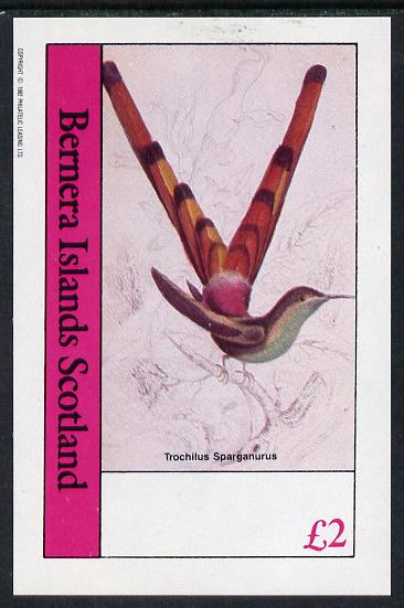 Bernera 1982 Hummingbirds (Trochilus S) imperf deluxe sheet (£2 value) unmounted mint, stamps on birds, stamps on  humming-birds, stamps on hummingbirds